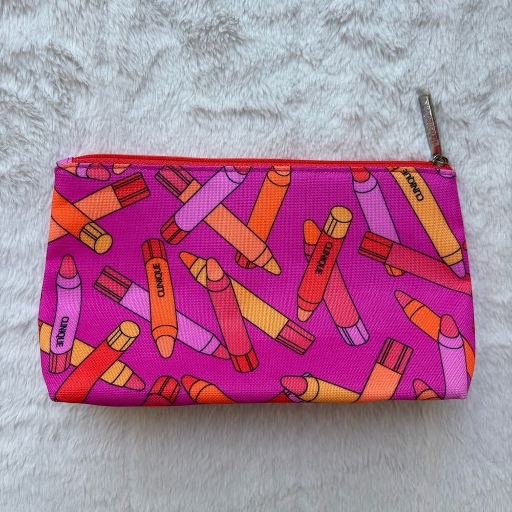 Clinique Cosmetic Bag - Pink and Orange